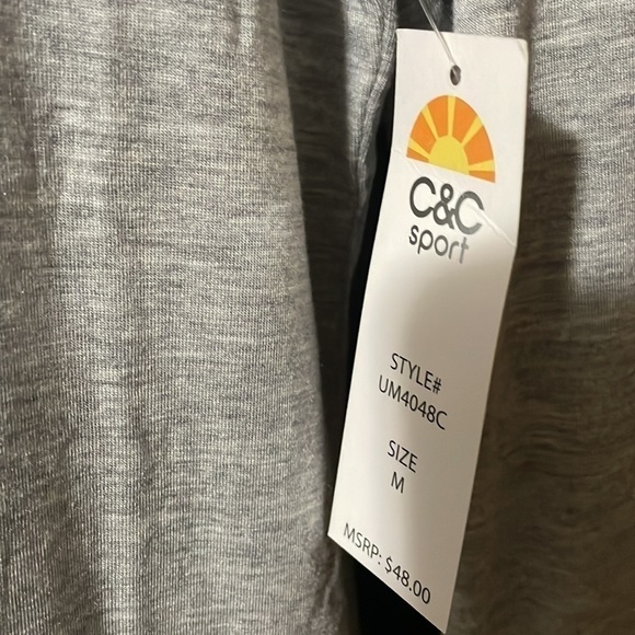 C & C California  women’s long sleeve gray T NWT - Picture 4 of 8
